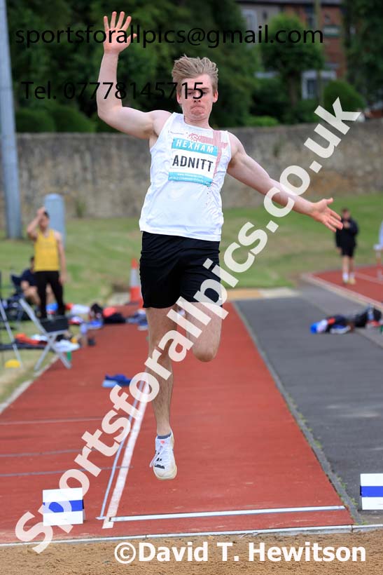 Decathlon Long Jump, 2024 EAP International Combined events, Hewcham, Northumberland.  Photo: David T. Hewitson/Sports for All Pics
